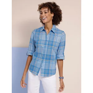 Classic Basics Geruite blouse