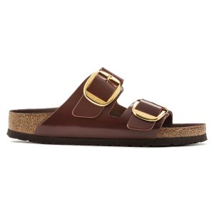 Dames muiltjes Birkenstock Arizona Big Buckle Natural Leather Patent