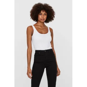 VERO MODA singlet VMMAXI met katoen wit