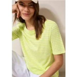 Cecil Dames Basic shirt met korte mouwen in Geel