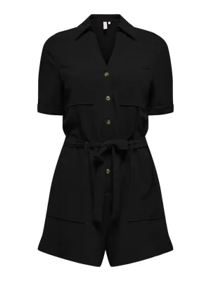 Only Onlmacha Life Ss Cargo Playsuit Wvn Jumpsuit Black