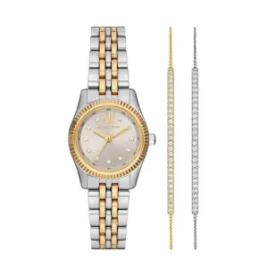 Michael Kors horloge + armband MK4815SET Lexington zilverkleurig