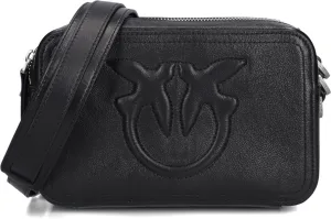 Pinko Schoudertas
Dames Carrie Camera Bag, Materiaal: Leer, Kleur: Zwart