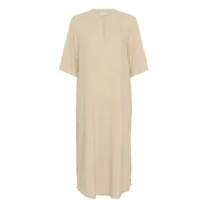 Kaffe zomerjurk beige