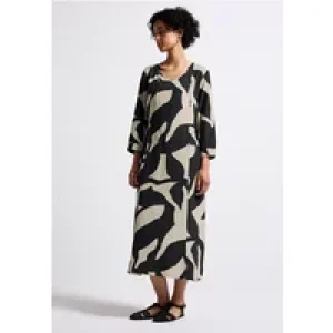 Street One Dames Gedessineerde midi-jurk in Grijs