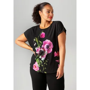 Aniston PLUS Shirtblouse met kleurrijke, grote bloemen bedrukt – nieuwe collectie