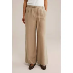 WE Fashion regular waist broek beige
