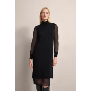 Bugatti Gebreide jurk in laagjes-look