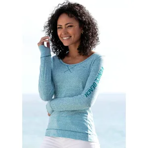 Venice Beach Shirt met lange mouwen met sportieve logoprint, sportief-casual