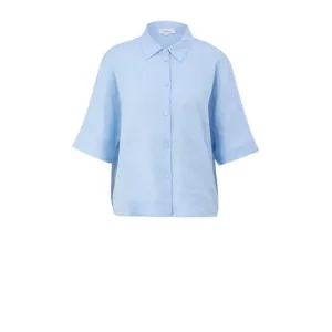 s.Oliver linnen blouse lichtblauw