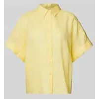 Boss Orange Blouse van ramie met extra brede schouders, model ‘Bisenas’