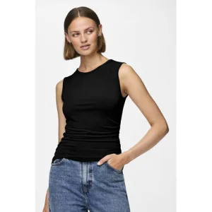 PIECES mouwloze top zwart PCMADISON