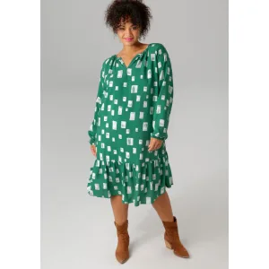 Aniston PLUS Zomerjurk met interessant patroon – nieuwe collectie