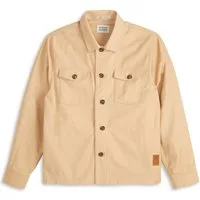 Scotch & Soda Texture Canvas Shirt Jacket Lt Pastel Brown