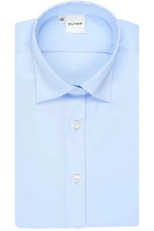 OLYMP Luxor Dames Overhemd blauw, Effen