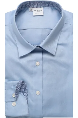 OLYMP Luxor Dames Overhemd blauw, Effen