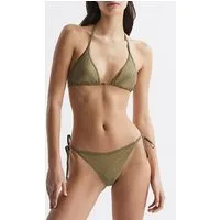 Reiss Allie-metallic Bikini Bottom Gold