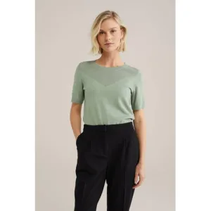 WE Fashion top lichtgroen fijn gebreid