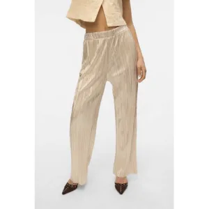 VERO MODA straight regular waist casual broek zilver