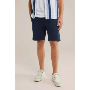 WE Fashion loose chino short donkerblauw