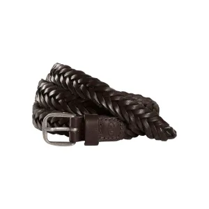 Tom Tailor Gevlochten riem TTCLAUDETTE 2 cm brede damesriem, traploos verstelbaar, echt leer