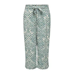 ONLY CARMAKOMA wide leg high waist broek groen