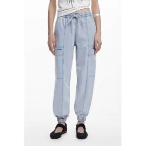 Desigual mom jeans light blue denim
