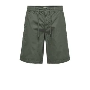 ONLY & SONS regular casual short donkergroen