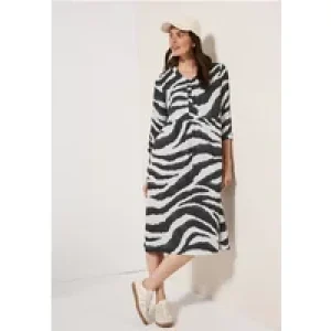 Cecil Dames Katoenen jurk met patroon in Grijs