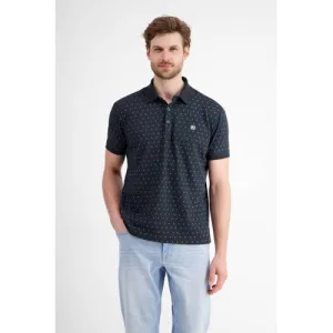 LERROS regular polo donkerblauw