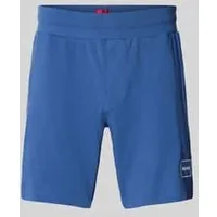 HUGO Korte broek met labelprint en elastische band, model ‘Laze’