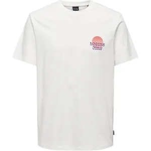 Only & Sons Onskye reg photo ss tee off-white