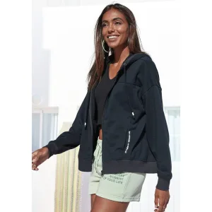 Buffalo Capuchonsweatvest met statement print, loungepak