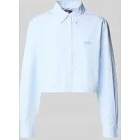 Tommy Jeans Cropped fit overhemdblouse van puur katoen