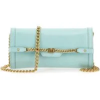 GUESS Medium Satchel Chain Paradise Clutch Bag Skies
