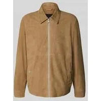 Marc O’Polo Regular fit leren jack van puur geitenleer