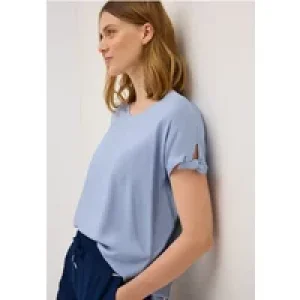 Cecil Dames Blouseshirt in effen kleur in Blauw