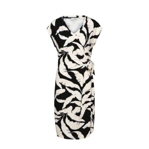 &Co Woman wikkel-/overslagjurk zwart