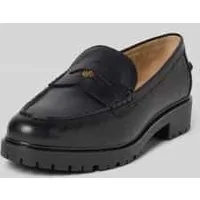 Lauren Ralph Lauren Loafers van echt leer met logo-applicatie, model ‘Marli’