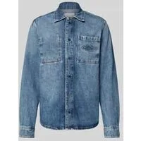 Pepe Jeans Loose fit jeansoverhemd van puur katoen