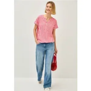 Cecil Dames Gestreept blouse shirt in Rood