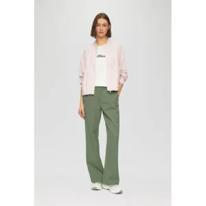 s.Oliver regular high waist casual broek groen