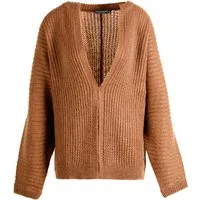 River Woods Orange Crew Neck Cardigan