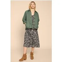 White Stuff Eden Denim Jacket Mid Green