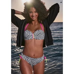 Buffalo Beugelbandeau bikinitop Gio Met contrastkleurige details