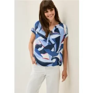 Cecil Dames Gedessineerde blouse in Blauw