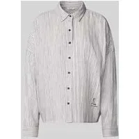 mustang Oversized overhemdblouse met motiefstitching, model ‘Ruby’