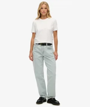 Rechte Jeans met Middelhoge Taille Blue