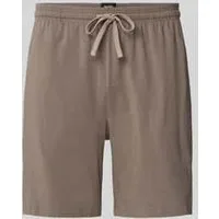 Boss Regular fit sweatshorts van een mix van katoen en elastaan