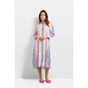 Bugatti Blousejurk met stijlvolle streepcombinatie